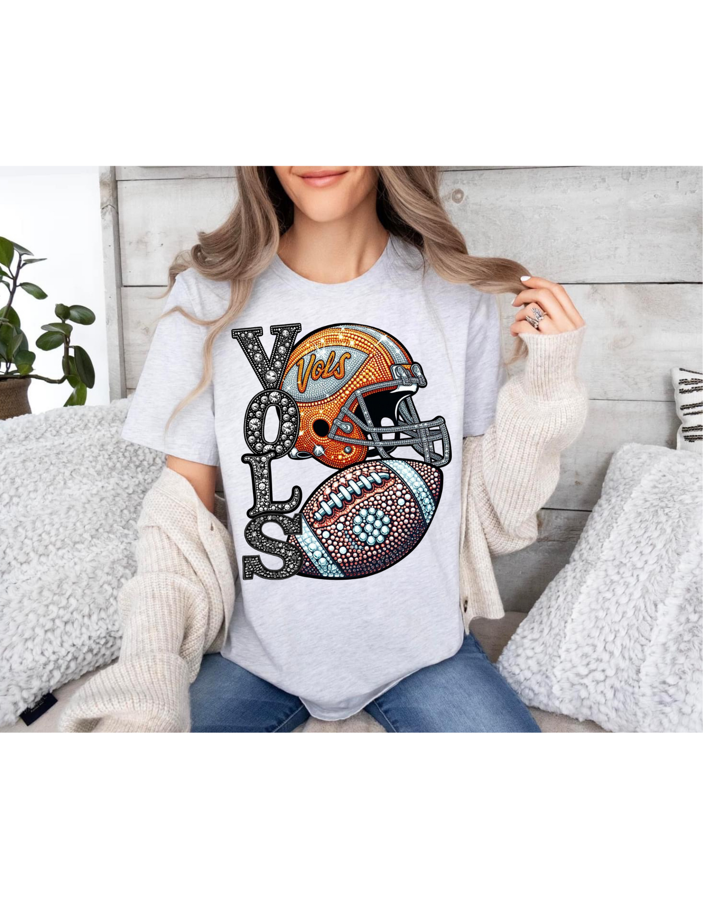 Vols faux rhinestone shirt