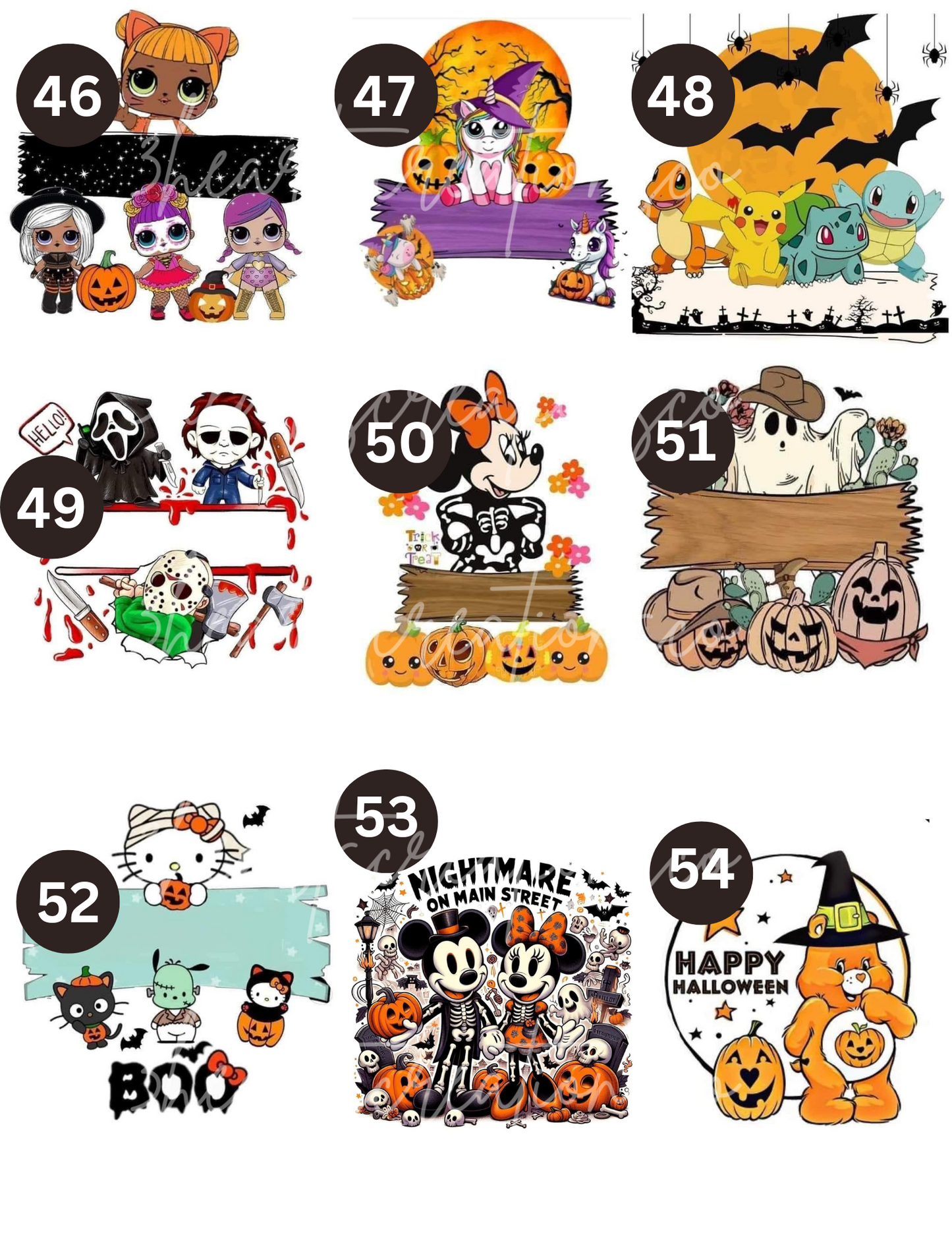 Halloween Trick or Treat Bags 🎃Choose an image and include the number in cart notes along with a name if you are wanting one on it🎃