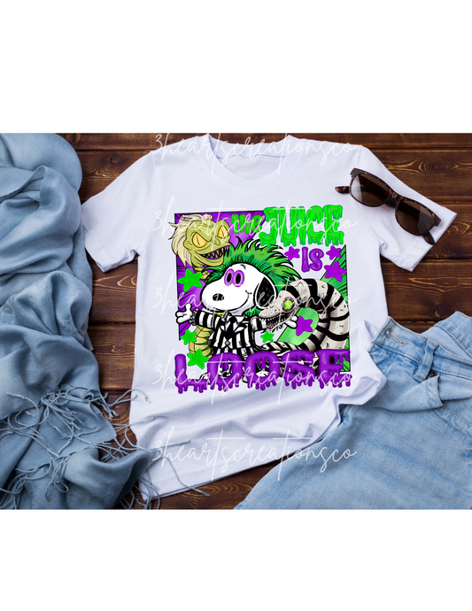Beetlejuice snoopy shirt