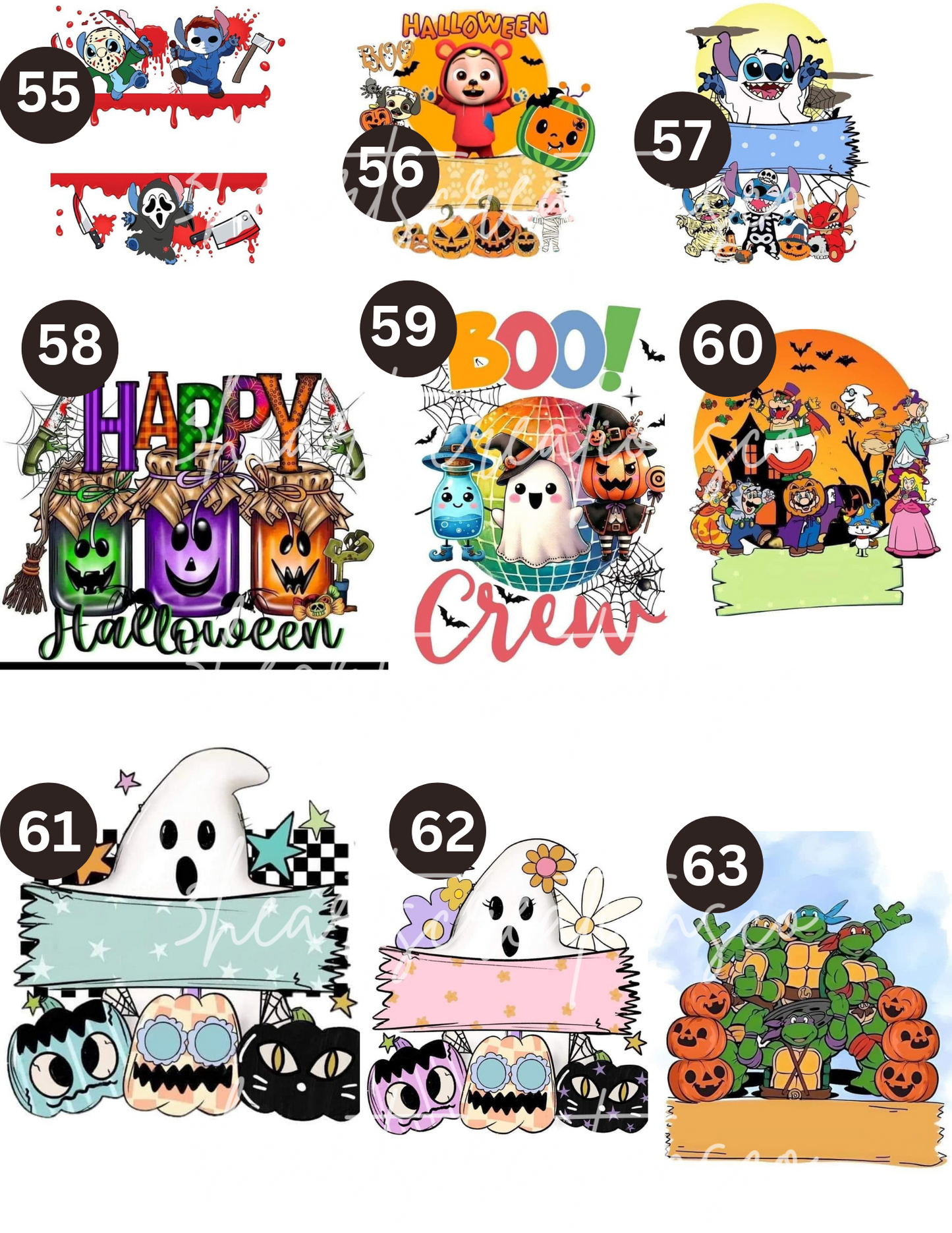 Halloween Trick or Treat Bags 🎃Choose an image and include the number in cart notes along with a name if you are wanting one on it🎃