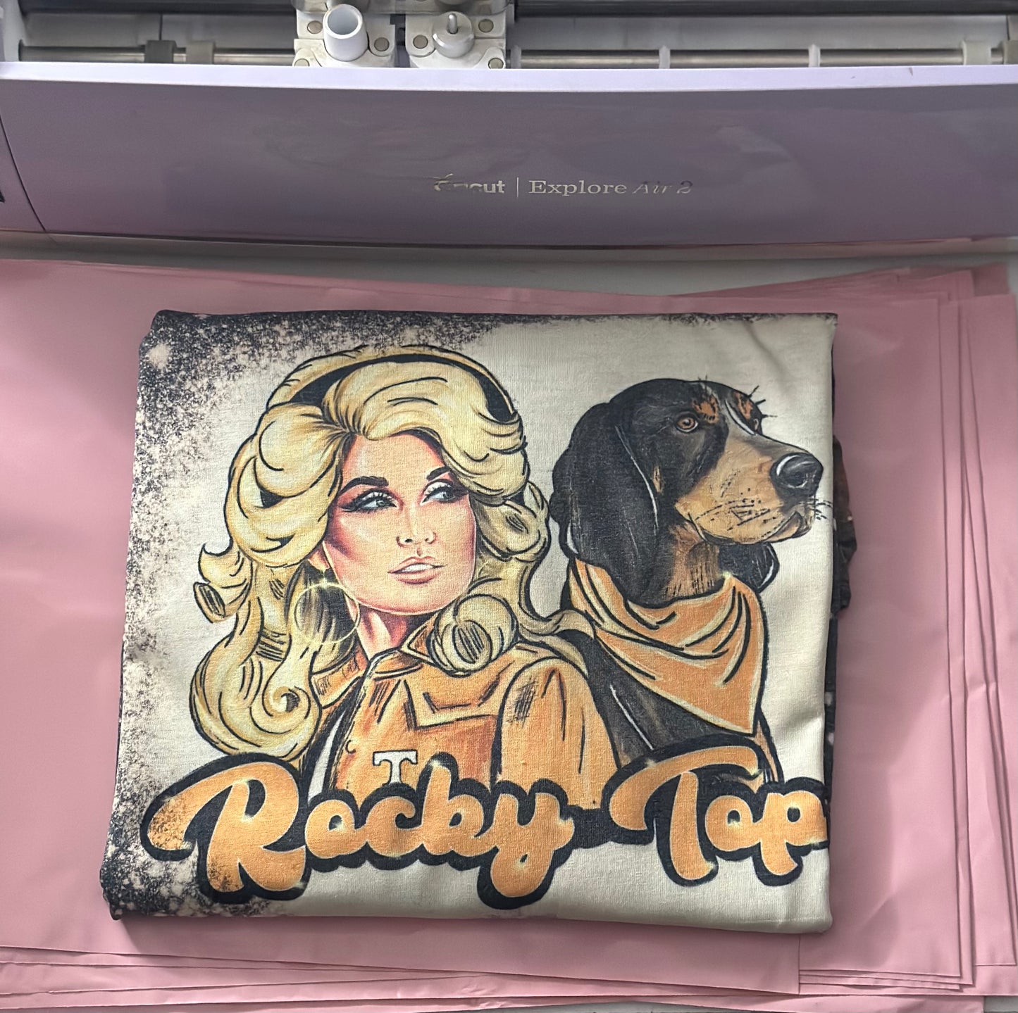 Dolly and Rocky tshirt w/rhinestones