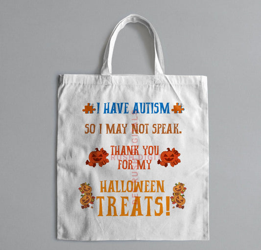 Autism halloween treat bag