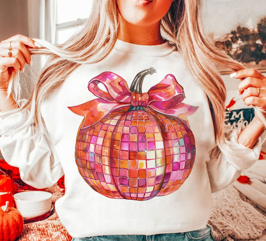 Pink Disco pumpkin sweatshirt