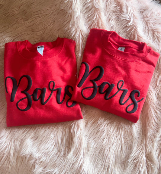 School spirit puff print sweatshirt