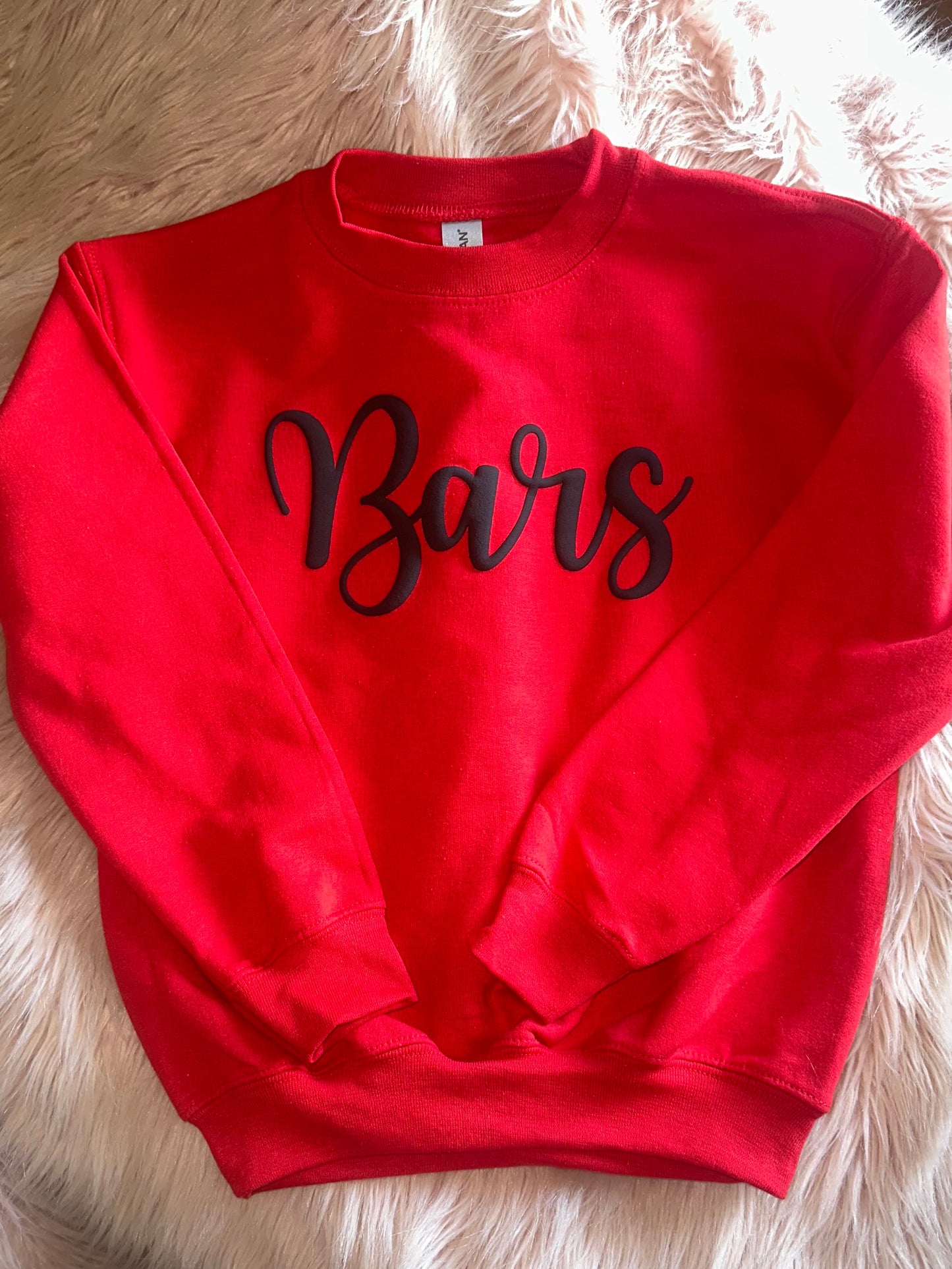 School spirit puff print sweatshirt
