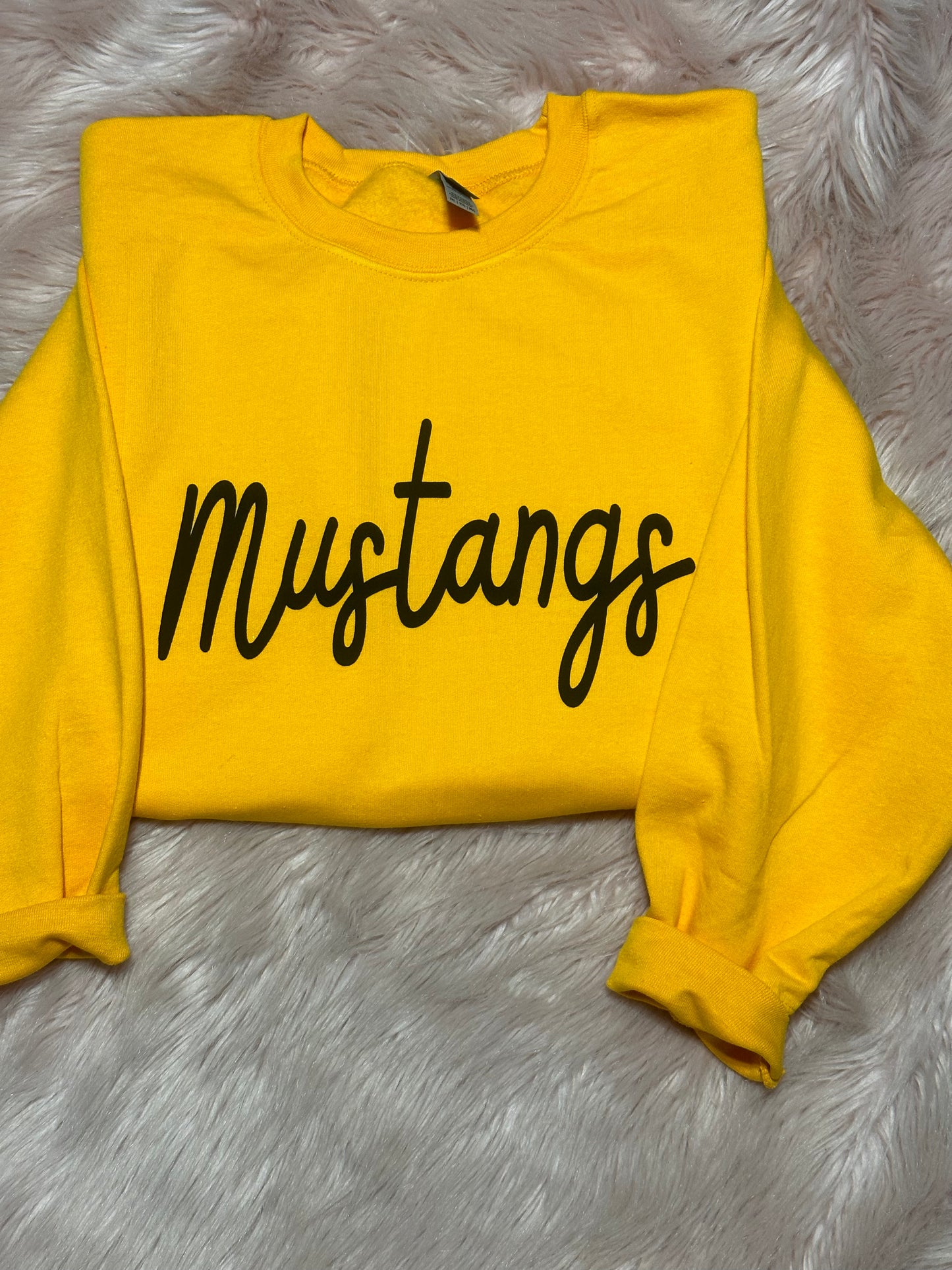 School spirit puff print sweatshirt