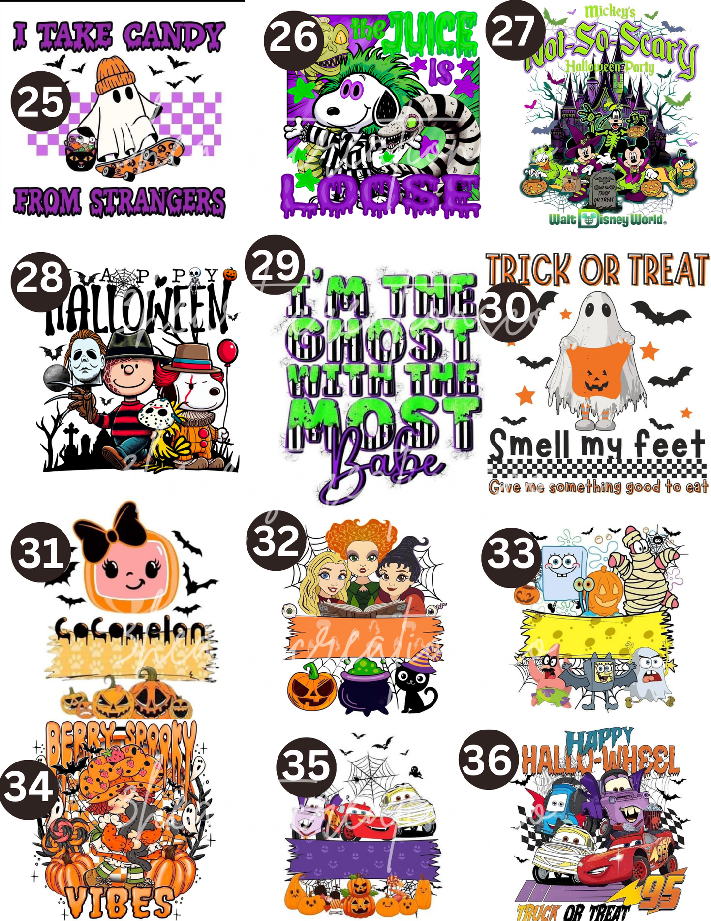 Halloween Trick or Treat Bags 🎃Choose an image and include the number in cart notes along with a name if you are wanting one on it🎃