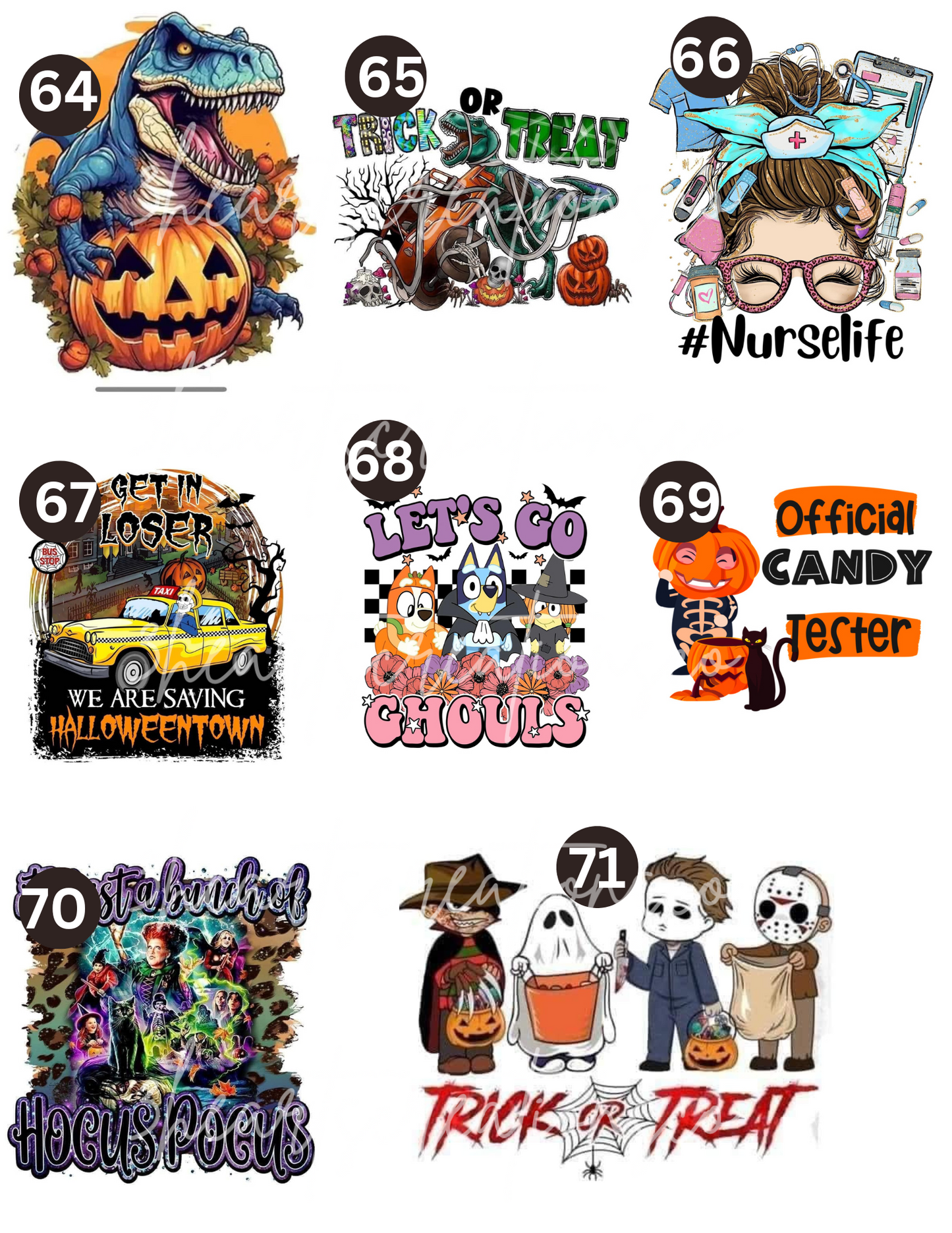 Halloween Trick or Treat Bags 🎃Choose an image and include the number in cart notes along with a name if you are wanting one on it🎃
