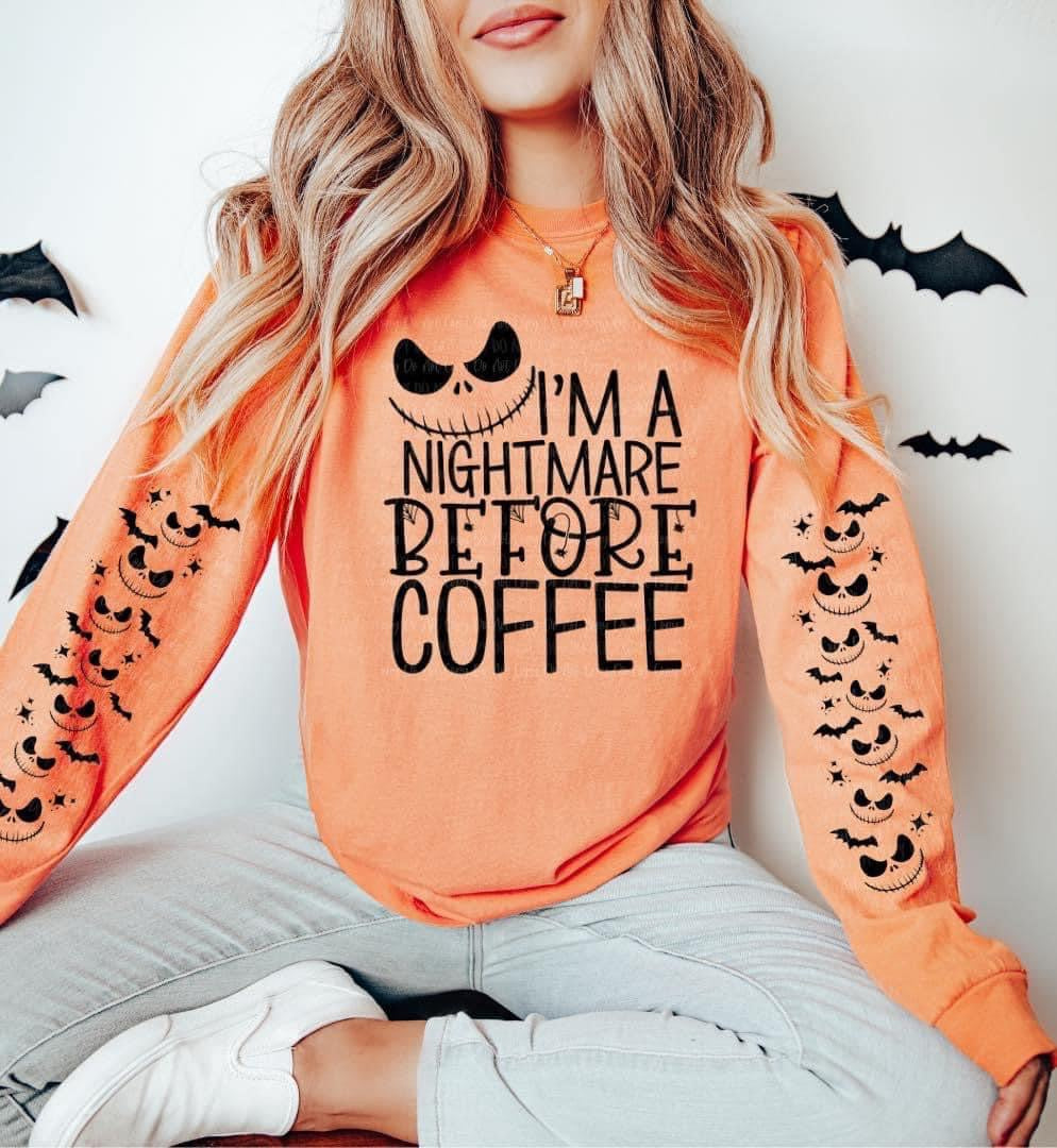 nightmare before coffee longsleeve