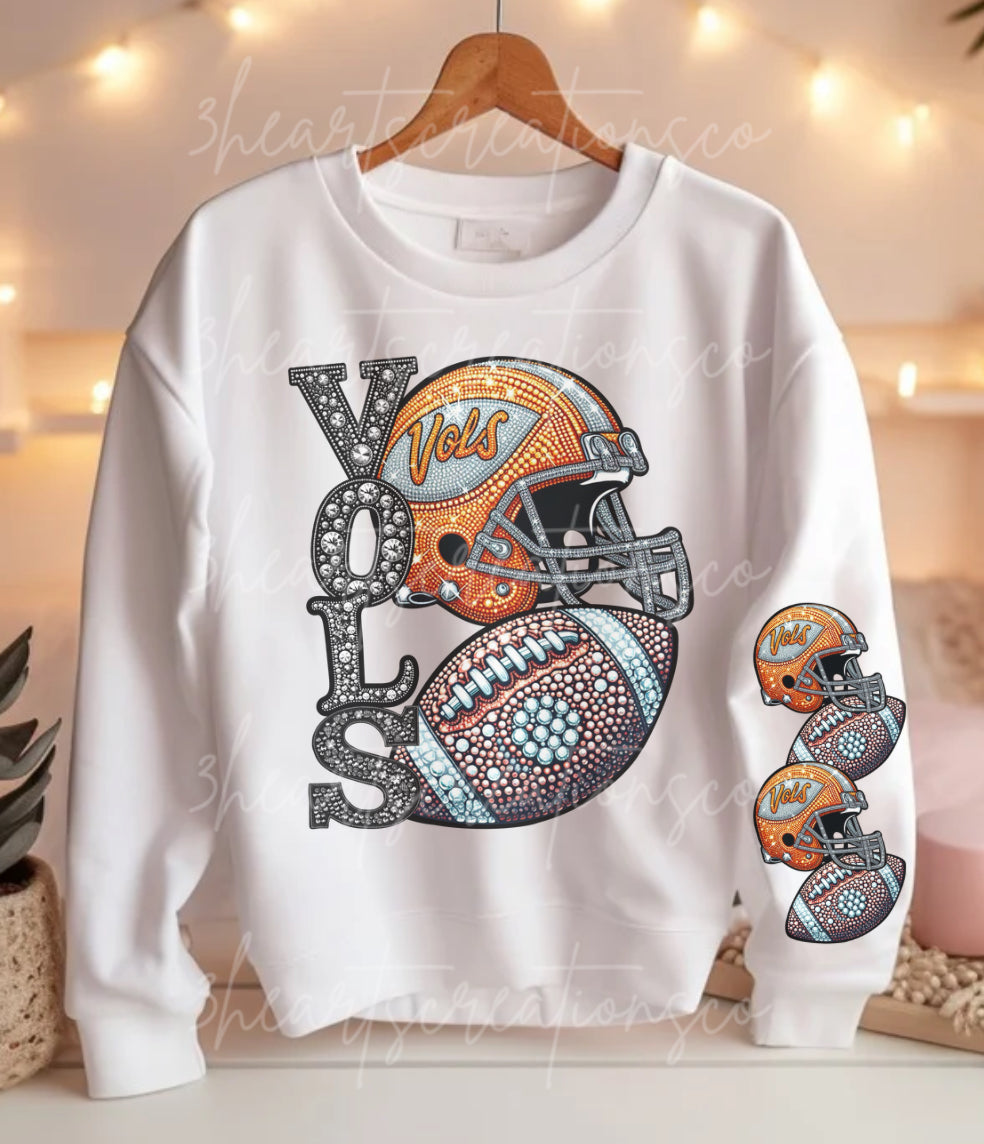 Vols Sweatshirt with faux rhinestone