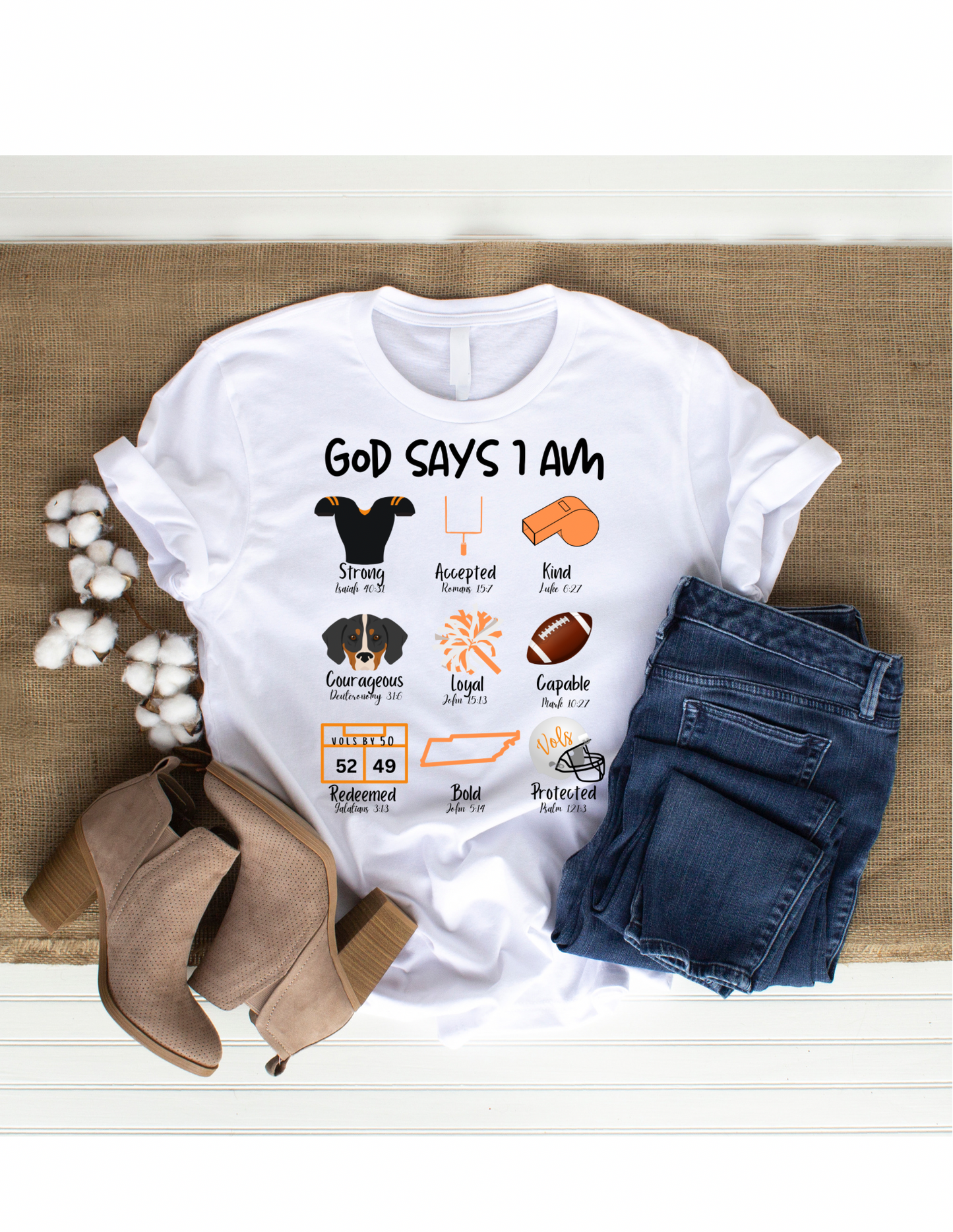 God says I am Tennessee Vols shirt